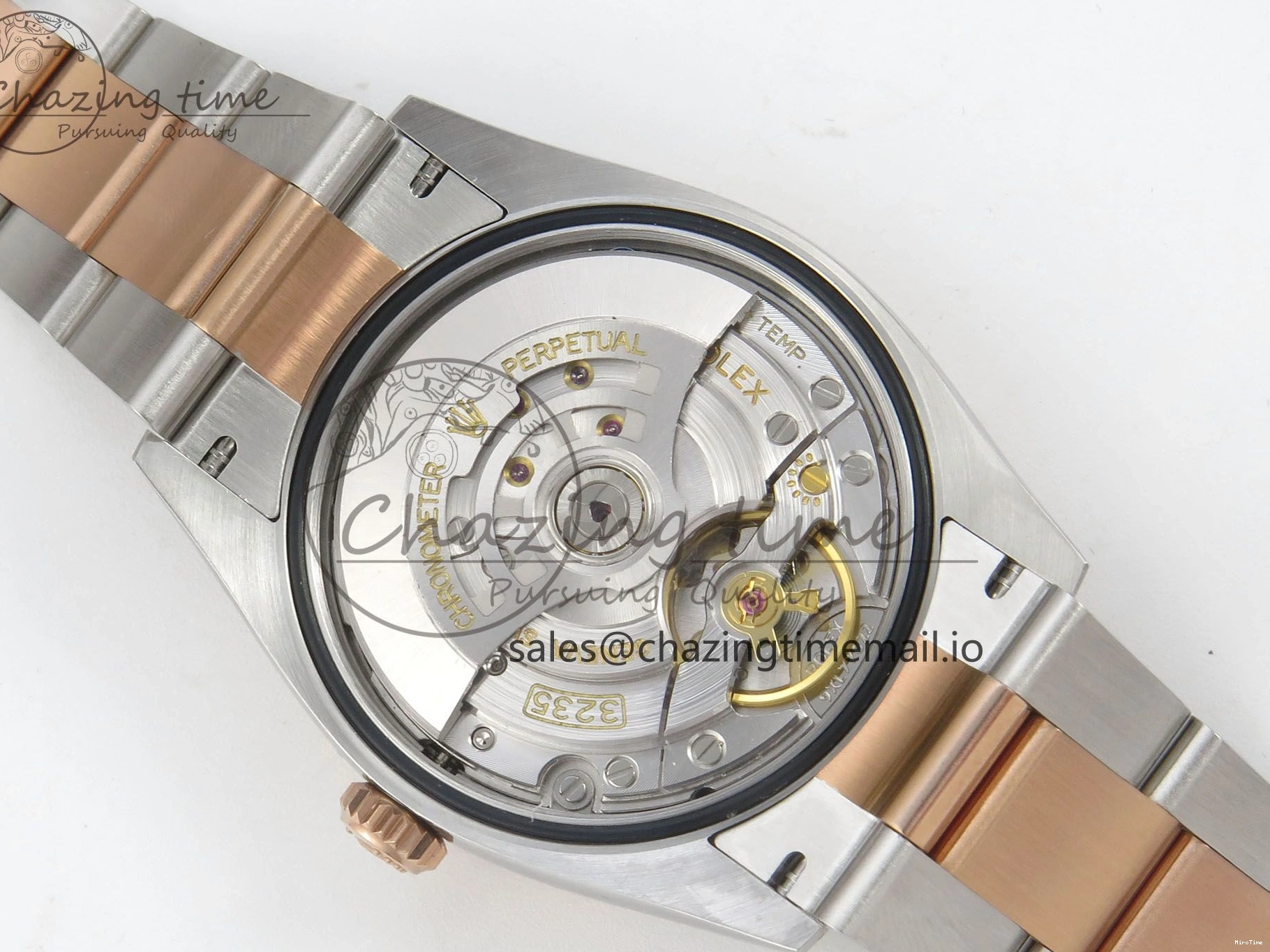 MiroTime 0407 DateJust 36 SS RG ARF 1:1 Best Edition 904L Steel Gray Dial Green Roman on Oyster Bracelet SH Affordable 73